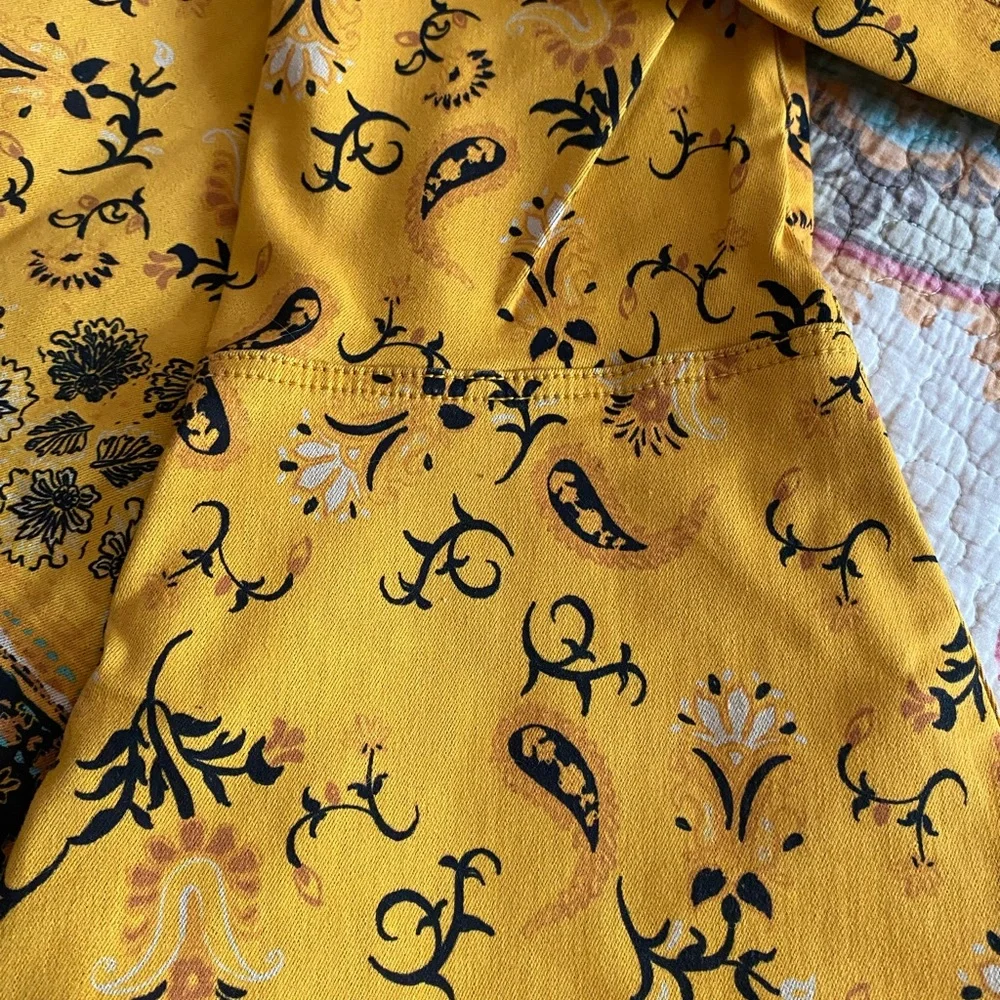 NWT Free People Vintage:The Originals Floral Printed Super Flare Pants 27 - Picture 5 of 8